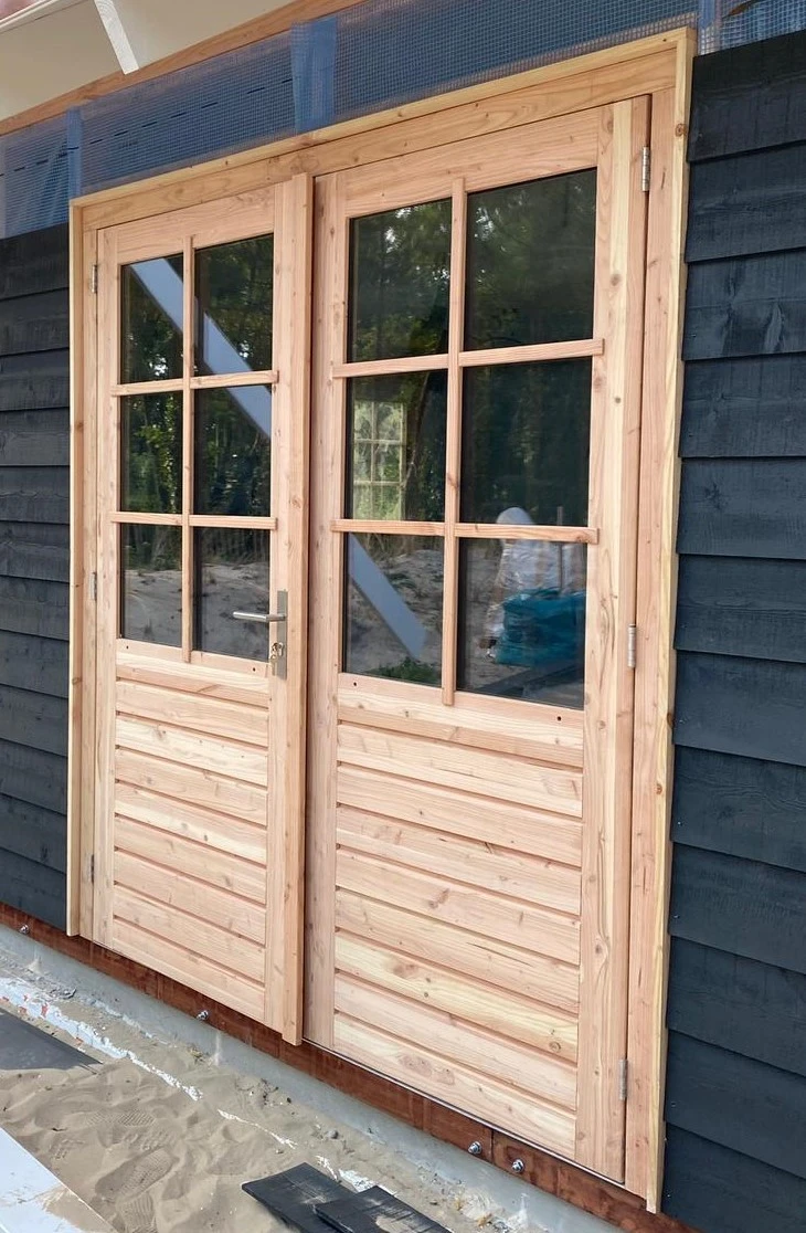 Douglas Dubbele Deur 6-Ruits Prestige 212.7 x 202 x 4.7 cm - Onbehandeld - Afbeelding 2